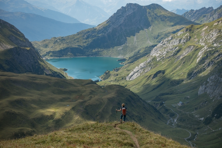 Blick auf Spullersee und Ravensburger Hütte